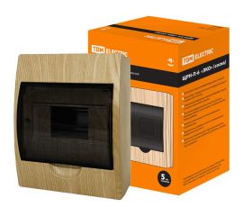 Бокс TDM ЩРН-П-6 модулей навесной пластик Эко сосна SQ0901-0013 