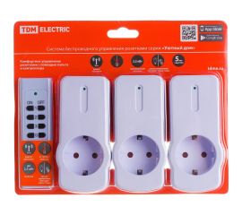 Комплект для беспроводного управления розетками TDM ПУ3-Р1.3 3 приемника "Уютный дом" SQ1508-0205 