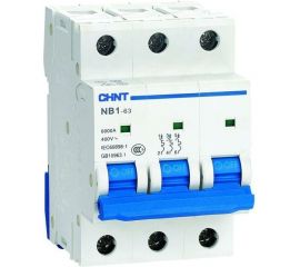Автоматический модульный выключатель CHINT 3п D 6А 6кА NB1-63 (R) 179723 
