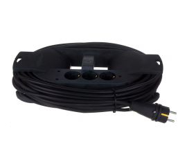 Удлинитель на каучуковой рамке Gigant Professional с/з КГ 3х2,5 4000Вт 3 розетки 20м 80053 