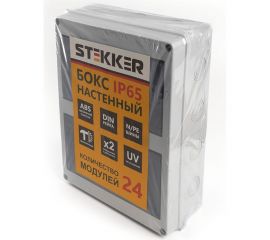Настенный бокс STEKKER EBX50-1/24-65 24 модуля, пластик, IP65 39194 
