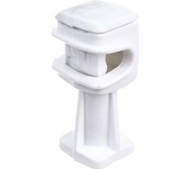 Держатель круглого проводника EZETEK 6-8мм белый, высота 36мм, пластик 91008 