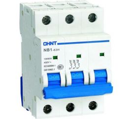Автоматический выключатель CHINT модульный 3п C 63А 10кА NB1-63H (R) 179878 