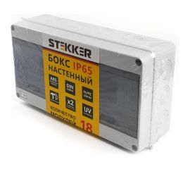 Настенный бокс STEKKER EBX50-1/18-65 18 модулей, пластик, IP65 39193 
