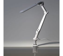 Настольный светодиодный светильник ЭРА NLED-496-12W-W на струбцине, белый Б0052766 