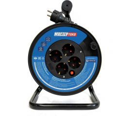 Удлинитель-катушка Мастер Тока КГТТбм 3x2,5 черн 4гн 30м. с/з ВПК морозостойкий УКР0022 