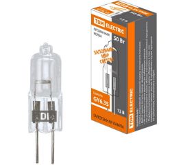 Капсульная галогенная лампа TDM JC - 50 Вт - 12 В - GY6.35 прозрачная SQ0341-0063 