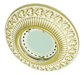 Точечный встраиваемый светильник VILART из гипса, белый-золото, 1хGU5.3, 35Вт, 100x20мм V40-156 