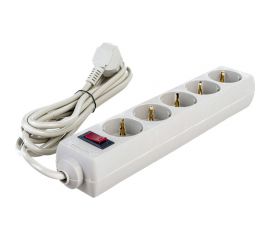 Удлинитель ExeGate EC-5-3G 5 евро с заземлением 3м защита от перегрузки выключатель с подсветкой серый 285799 