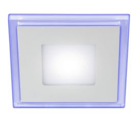 Светодиодный квадратный светильник ЭРА LED 4-9 BL c cиней подсветкой LED 9W 540LM 220V 4000K Б0017496 