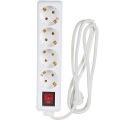 Удлинитель IEK У04К-выключатель, 4 места, 2Р+PЕ, 1.5 метра, 3х1мм2, 16А/250 WYP10-16-04-01-ZK-17 