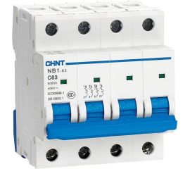Автоматический выключатель CHINT NB1-63, 4P, 40A, 6кА, характеристика C 179749 