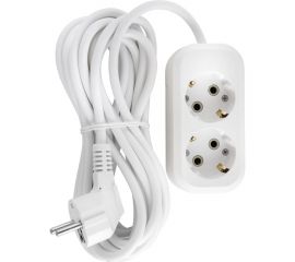 Бытовой удлинитель АБК-СИЛА 2 гнезда без заземления 5м ПВС 2х1мм кв. 10А/220В/2200Вт 1шт 2200403 