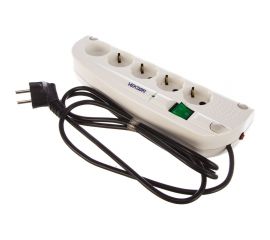 Сетевой фильтр Vektor COM светло-серый 1. 8-2м 7748 