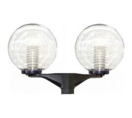 Светильник ЭЛЕТЕХ Шар 300 Б НТУ 06-2x150-01 проз. пк с растром IP44/корпус плоский черный ф60 ИУ 1030480196 