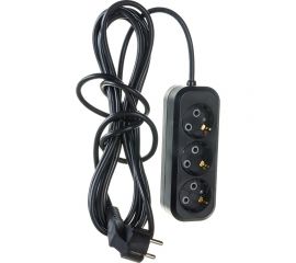 Бытовой удлинитель Gigant с заземлением ПВС 3x0,75 3500Вт 3 гнезда 5м 80084 
