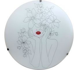 Настенно-потолочный светильник ЭЛЕТЕХ "Девушка 300 НПБ 01-2x60-139 М16 матовый белый /кл.штамп металлик ИУ 1005404656 