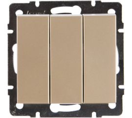 Тройной выключатель LEZARD RAIN жемчужно-белый перламутр 703-3088-109 