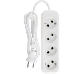Бытовой удлинитель АБК-СИЛА 4 гнезда без заземления 1,5м ПВС 2х1мм кв. 10А/220В/2200Вт 1шт 2200409 