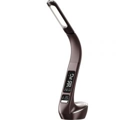 Настольный светильник с часами Uniel TLD-566 Brown/LED/300Lm/4500K/Dimmer UL-00006769 