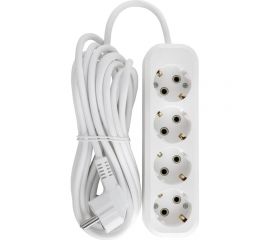 Бытовой удлинитель АБК-СИЛА 4 гнезда с заземлением 5м ПВС 3х1мм кв. 16А/220В/3500Вт 1шт 2200511 