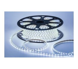 Светодиодная лента OGM 220В, 5Вт/м, smd2835, 60д/м, ip65, 300Лм/м, 10x7мм, 50м, 6500к / O17-03 