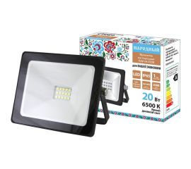 Светодиодный прожектор TDM СДО-04-020Н 20 Вт, 6500 К, IP65, черный, Народный SQ0336-0261 