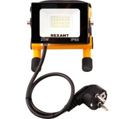 Прожектор с переноской REXANT EXPERT 20 Вт 1600 Лм 6500 K шнур с вилкой 0,5 м 605-020 