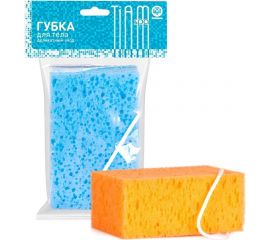Губка для тела TIAMO SPA ОРИГИНАЛ с петлей, коралловый поролон 7750 