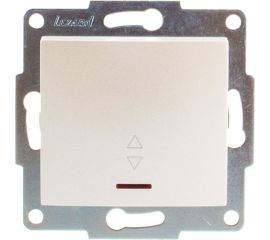 Проходной выключатель с подсветкой LEZARD KARINA жемчужно-белый перламутр 707-3088-114 