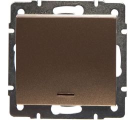 Выключатель с подсветкой Lezard RAIN цвет бронза, матовый 703-3188-111 