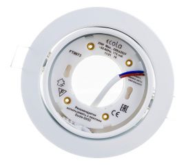 Встраиваемый светильник Ecola поворотный GX53 FT9073 белый 40x120 FW5390ECB 