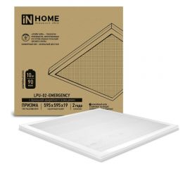 Светодиодная универсальная панель IN HOME LPU-02-EMERGENCY 36Вт ПРИЗМА 230В 6500К 3100Лм 4690612029979 