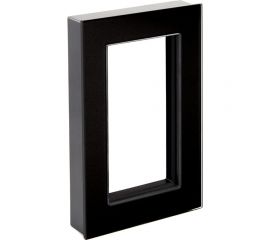 Горизонтальная 2-местная рамка STEKKER без перемычки, серия Катрин, стеклянная, GFR00-7012-05, черный 39571 