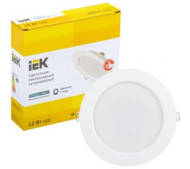 Светильник IEK ДВО 1613, LED, белый, круг, 12Вт, 4000К, IP20 LDVO0-1613-12-4000-K01 