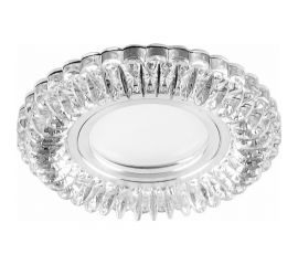 Встраиваемый потолочный светильник FERON со светодиод подсветкой, прозрач, хром, CD904 28977 