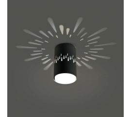 Светильник д��я натяжных потолков Feron HL350 12W, 230V, GX53 и подсветка 1W, 4000K, черный, 41454 