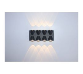 Садово-парковый светильник Apeyron светодиод, декоративный, настенный, 8Вт, 620Лм, 3000К, IP54, черный 31-04 