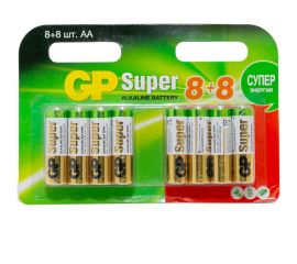 Алкалиновые батарейки GP Super Alkaline 15А АA - 16 шт. 15A8/8-2CRD16 