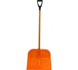 Снеговая лопата из поликарбоната с алюминиевым черенком и ручкой CARBOLUX ПК-Оригинал оранжевый 00111 