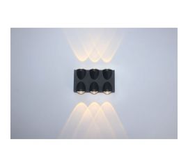 Садово-парковый светильник Apeyron светодиодный, декоративный, настенный, 6Вт, 480Лм, 3000К, IP54, черный 31-03 