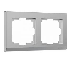 Рамка на 2 поста WERKEL W0021806 Stark серебряный a050924 