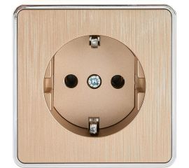 Розетка с заземлением WERKEL W5071010 Gallant шампань рифленый a051038 