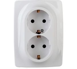 Розетка ЭРА ЭРА12 А200801 2x2PE Schuko со шторками, 16АХ250В, 2, AlC Б0038588 