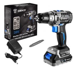 Аккумуляторная бесщеточная дрель-шуруповерт DEKO Sharker 20V 063-4037 