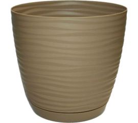 Кашпо с поддоном FormPlastic 3000-002 Sahara petit 11х10 см, 0.65 л, кофе 050466 