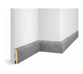 Плинтус Cosca Decor VP07 экошпон, бетон, 80x16x2400 мм, МДФ СПБ103254 