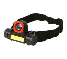 Налобный аккумуляторный фонарь Sturm COB и XPE светодиоды, функция зум, 140лм 4052-01-140 