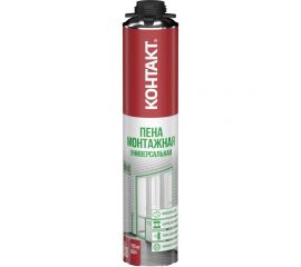 Пена монтажная профессиональная (под пистолет) универсальная Контакт 750мл/850гр 25168 