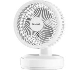 Настольный вентилятор с аккумулятором Timberk белый T-DF422 